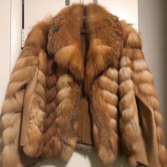 Women’s Red Fox Fur Jacket & velcro headband - Picture 2 of 9